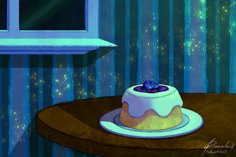 Late Night Treat (Blueberry Chiffon Cake)