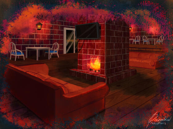 “The Lounge,” Procreate Software, July 2024.