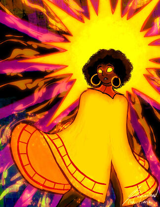 “The Wanderer,” Ink and Procreate Software, June 2025.