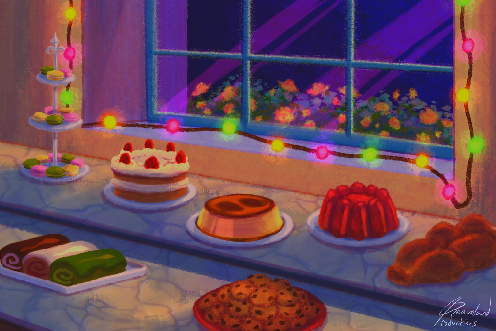 “Holiday Haze,” Procreate Software, 6 x 4 In, December 2025.
